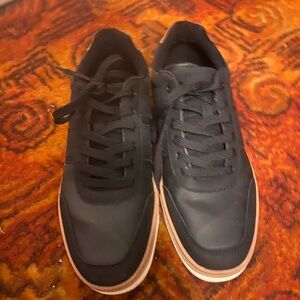 Men’s Perry Ellis Portfolio Ultra Foam Black Casual Sneakers Lace-Up Shoes